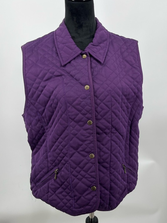 Alfred Dunner Jackets & Blazers - Alfred Dunner Purple Quilted Vest in Purple sz 14